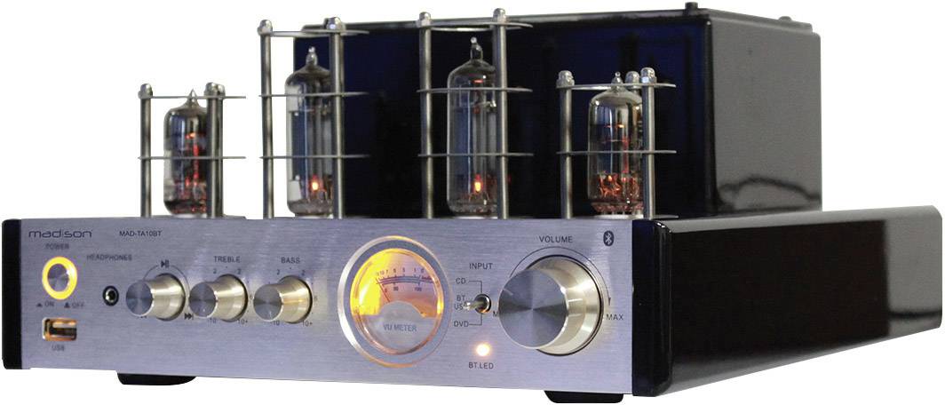 Madison MAD-TA10BT Stereo-Verstärker 2 x 25 W Schwarz, Silber