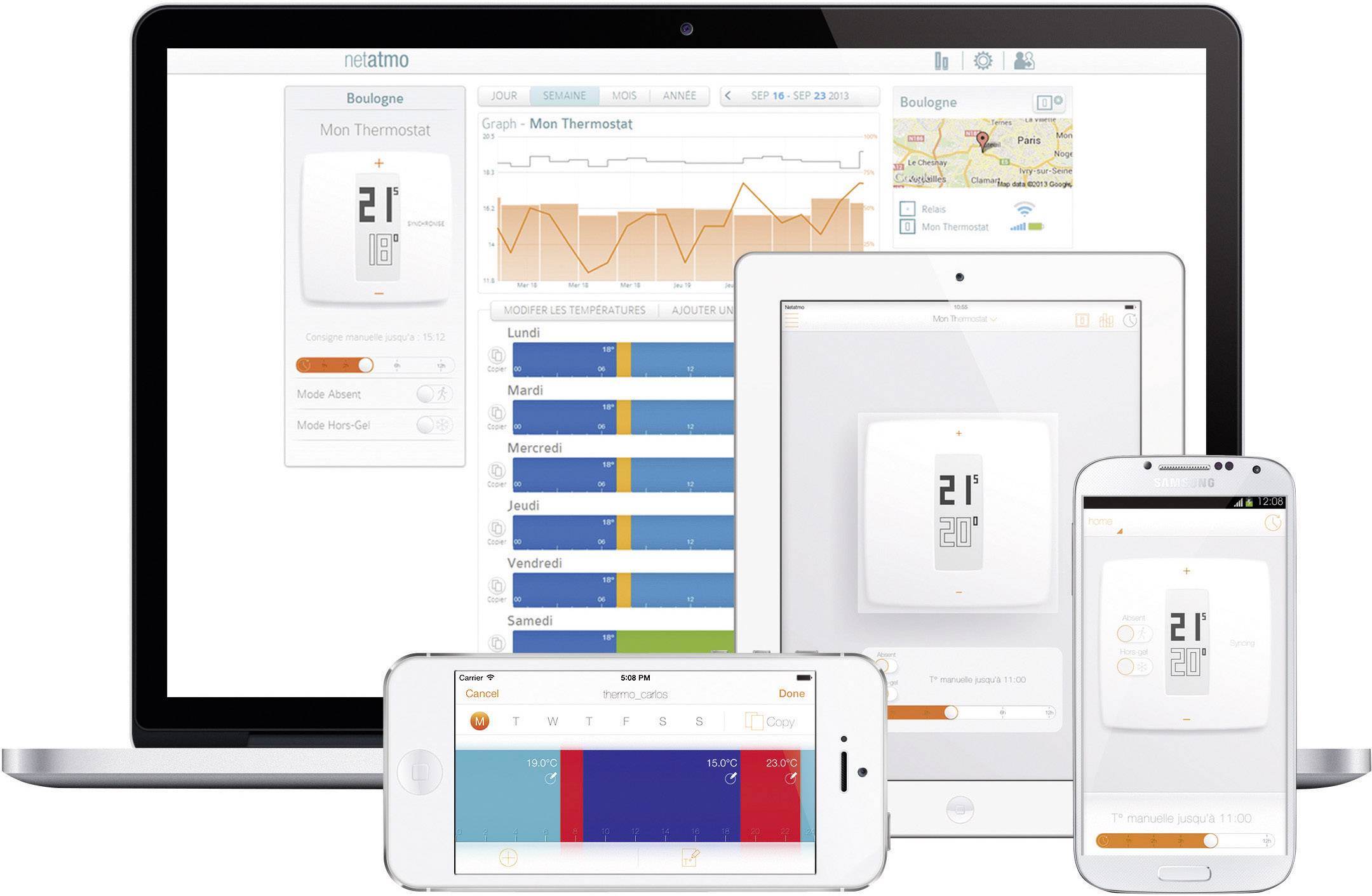 Netatmo NTH01-FR-EC NTH01-FR-EC Heizkörperthermostat smart Wand 1 St.