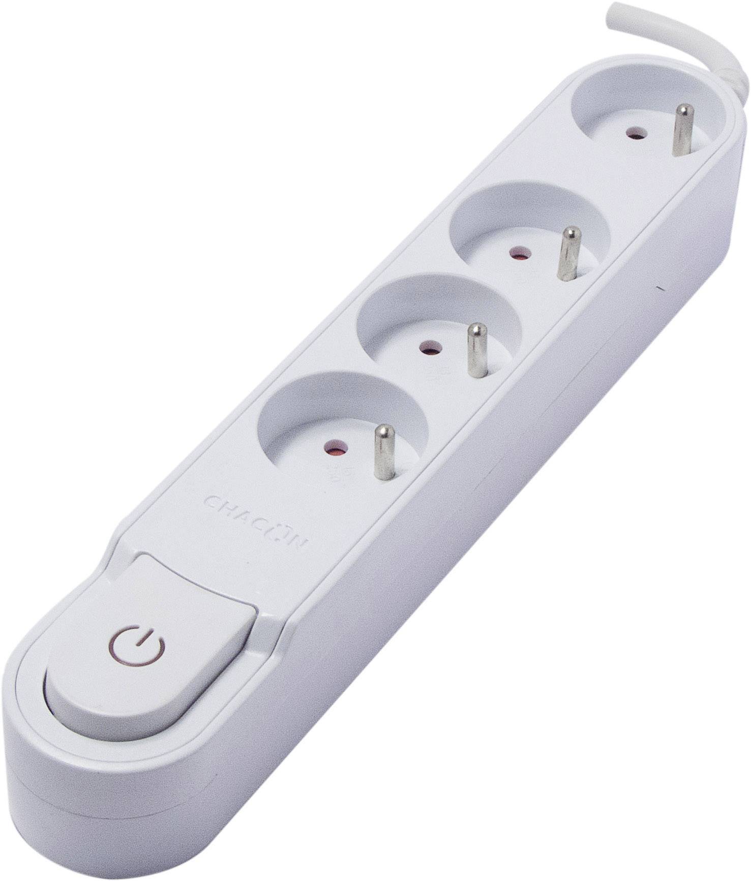Chacon 48850 Steckdosenleiste mit Schalter 4fach Weiß 1 St.