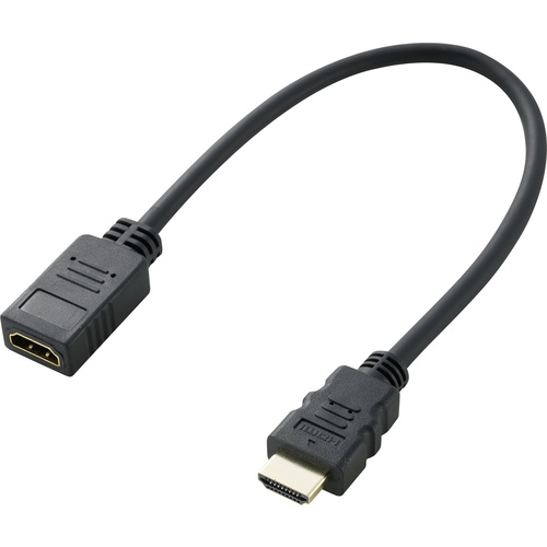 SpeaKa Professional HDMI Verlängerungskabel [1x HDMI-Stecker - 1x HDMI-Buchse] 0.3m Schwarz