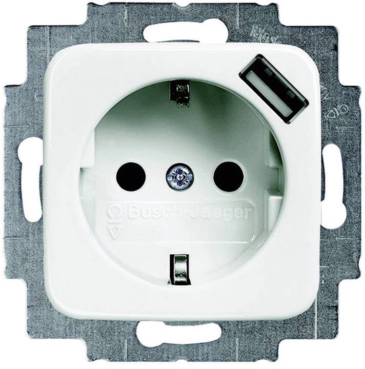 Busch-Jaeger Einsatz Schutzkontakt-Steckdose, USB-Steckdose Reflex SI, Reflex SI Linear Alpinweiß 20 EUCBUSB-214 1 St.