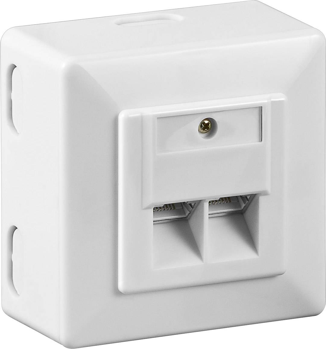 Goobay Netzwerkdose Aufputz CAT 6 2 Port Weiß