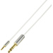 Câble audio SpeaKa Professional SP-4002228 [1x Jack mâle 6.35 mm - 1x Jack mâle 3.5 mm] 3.00 m blanc gaine ultra-douce, contacts