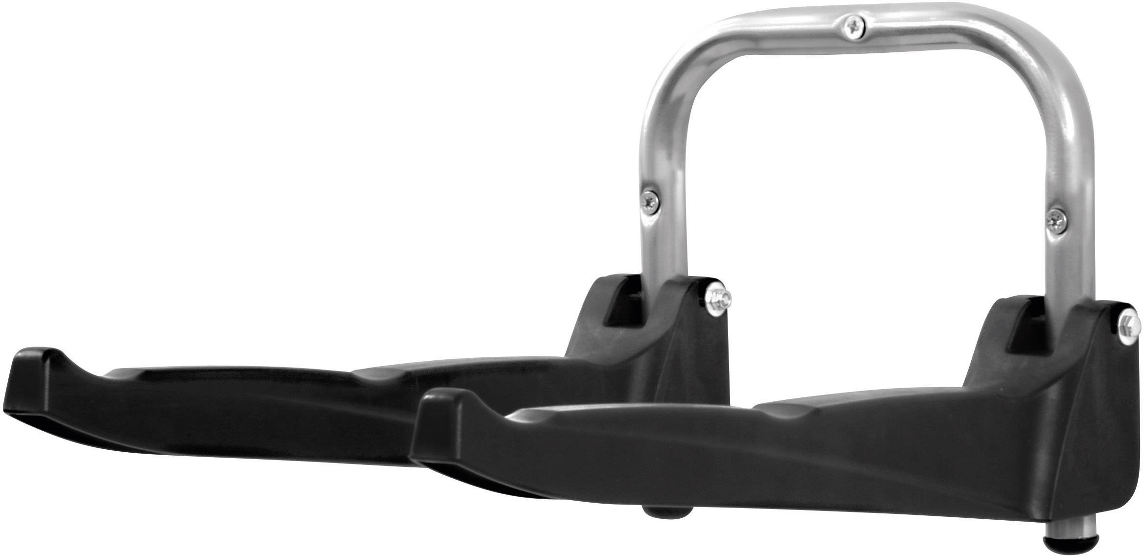 000371 Fahrradwandhalter Anzahl Einstellplätze=3 Aluminium, Kunststoff Silber-Schwarz