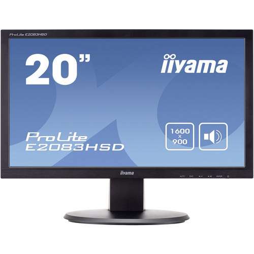 Iiyama E2083HSD LED-Monitor 49.5cm (19.5 Zoll) EEK F (A - G) 1600 x 900 Pixel WSXGA 5 ms DVI, VGA, Kopfhörer (3.5mm Klinke) TN LED