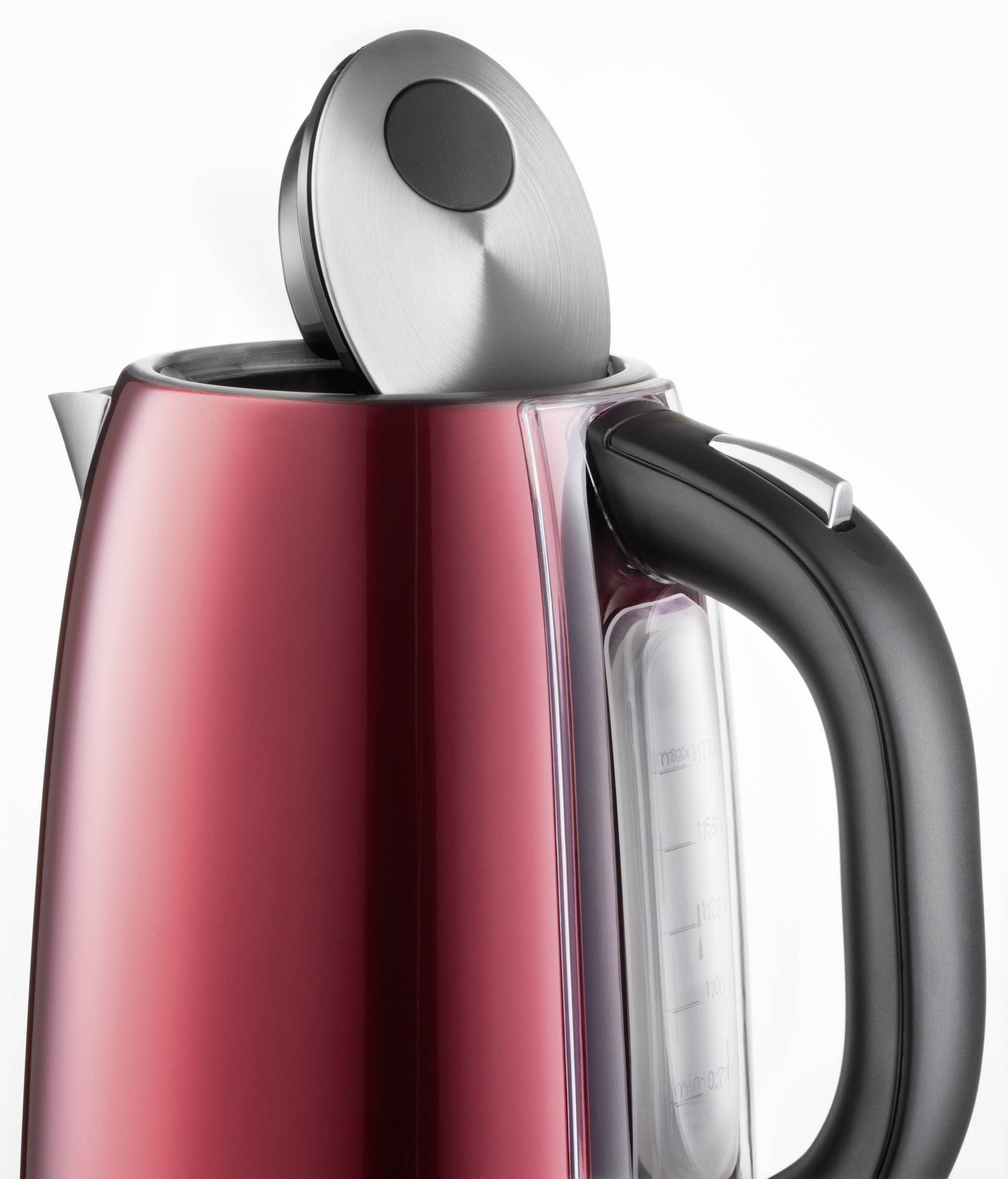 Grundig WK 6330 Wasserkocher Rot (metallic), Edelstahl Fassungsvermögen: 1.7 l