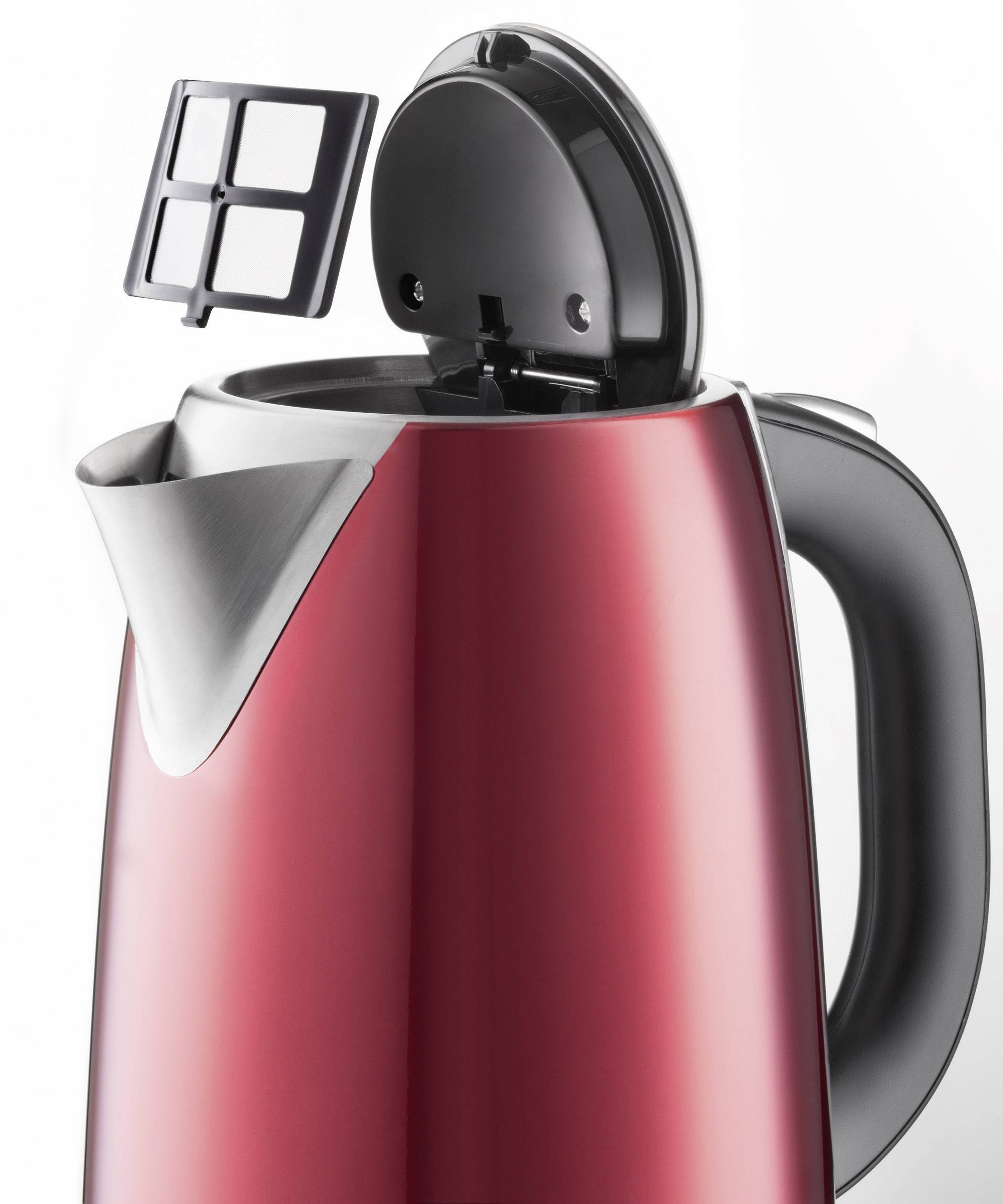 Grundig WK 6330 Wasserkocher Rot (metallic), Edelstahl Fassungsvermögen: 1.7 l