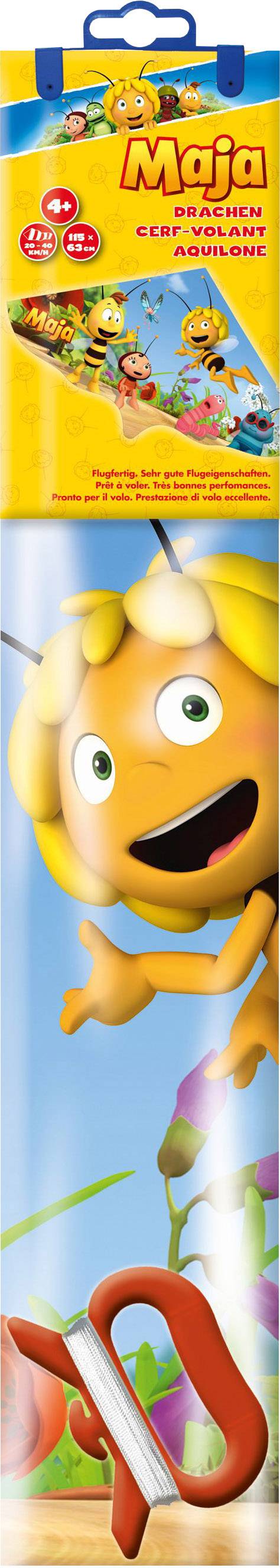 Günther Flugspiele Einleiner Drachen Biene Maja Spannweite (Details) 1150mm Windstärken-Eignung 4 - 6 bft