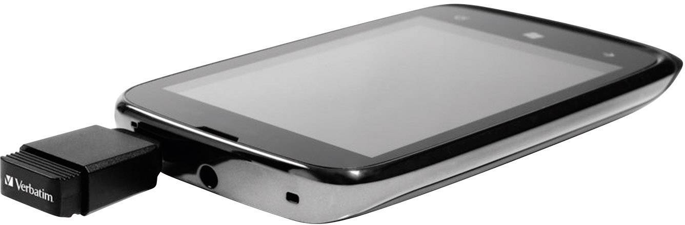 Verbatim Nano Store N GO USB-Zusatzspeicher Smartphone/Tablet Schwarz 16 GB USB-A (USB 2.0), Micro-USB B (USB 2.0)