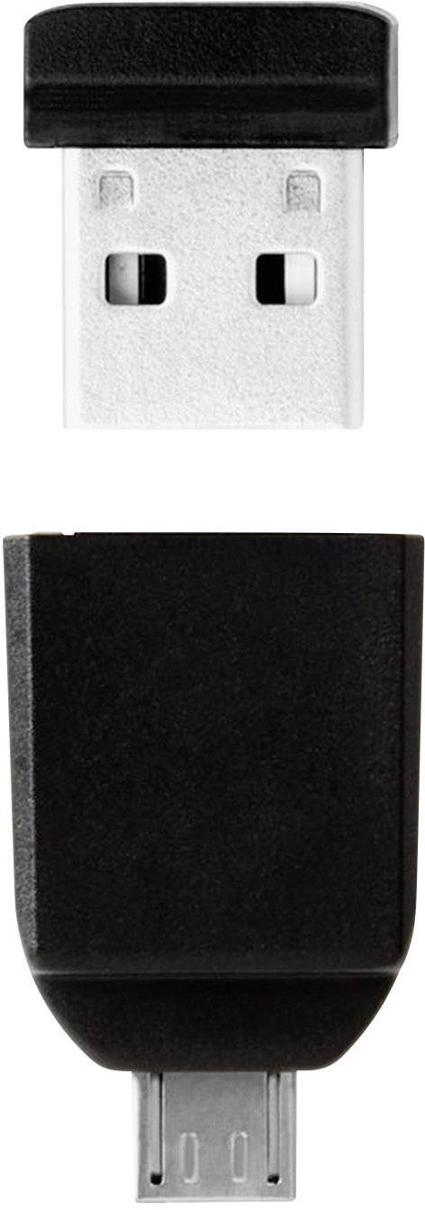 Verbatim Nano Store N GO USB-Zusatzspeicher Smartphone/Tablet Schwarz 32 GB USB-A (USB 2.0), Micro-USB B (USB 2.0)