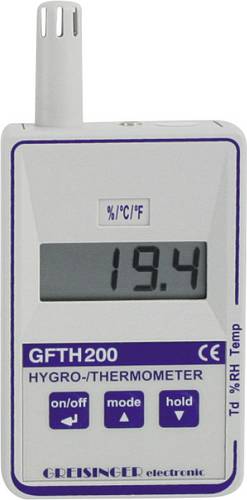 Greisinger GFTH 200 Luftfeuchtemessgerät (Hygrometer) 0 % rF 100 % rF Taupunkt-/Schimmelwarnanzeige