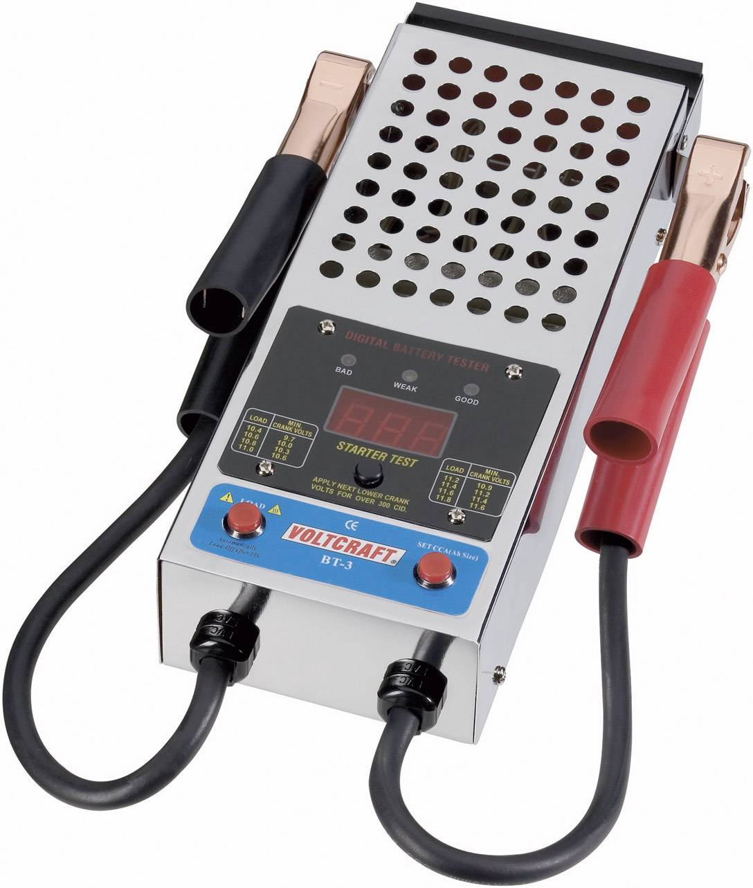 VOLTCRAFT BT-3 Kfz-Batterietester 12 V 295 mm x 160 mm x 85 mm