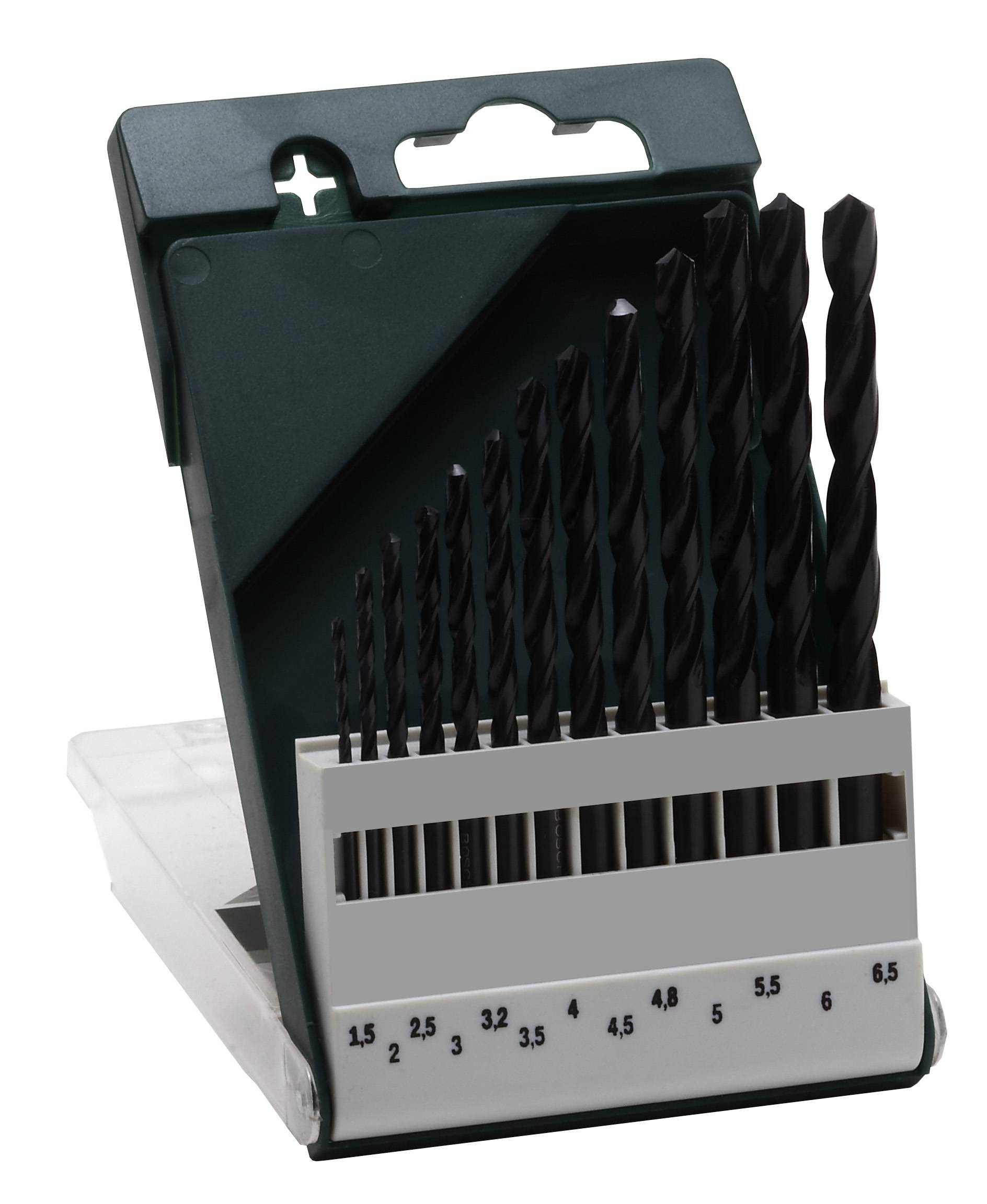 Bosch Accessories 2609255031 HSS Metall-Spiralbohrer-Set 13teilig 1 mm, 1.5 mm, 2 mm, 2.5 mm, 3 mm, 3.5 mm, 4 mm, 4.5 mm, 5 mm
