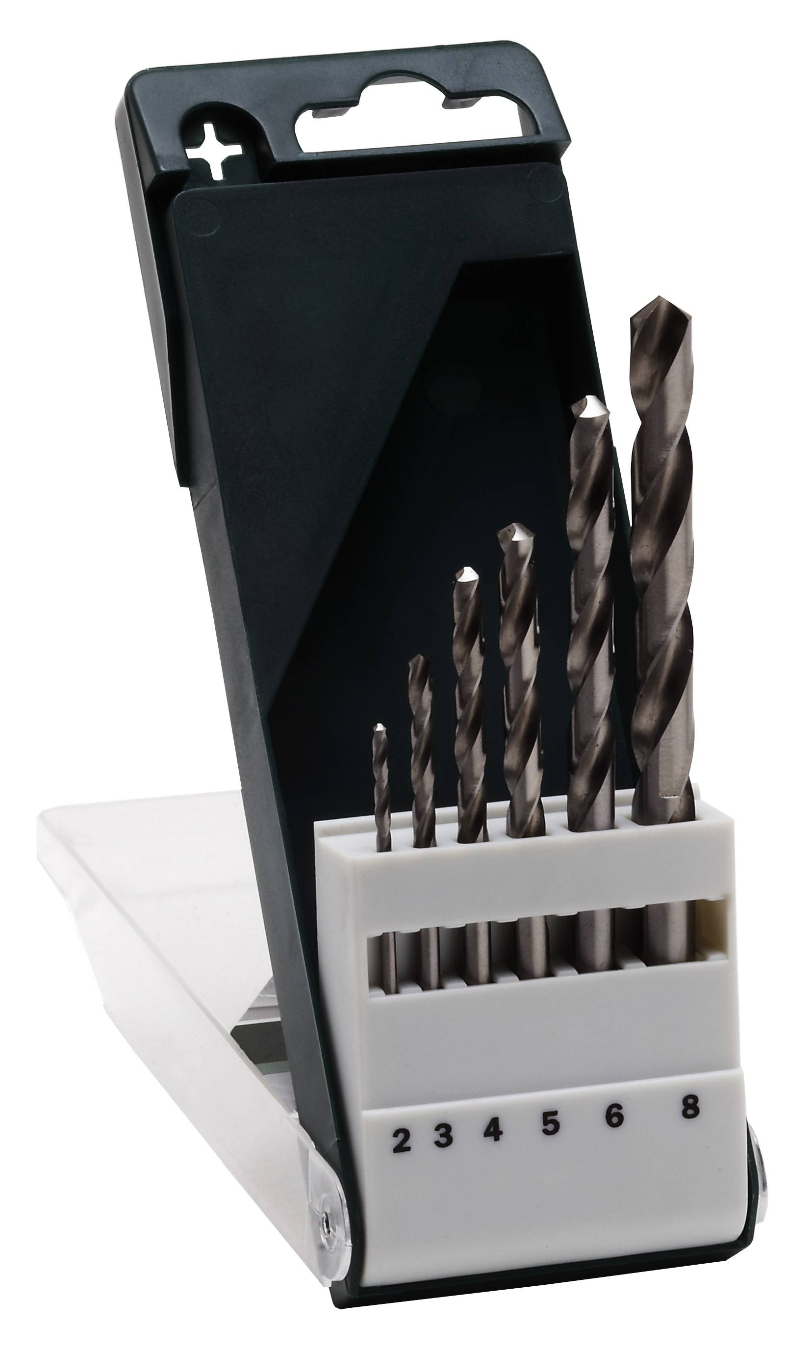 Bosch Accessories 2609255060 HSS Metall-Spiralbohrer-Set 6teilig 2 mm, 3 mm, 4 mm, 5 mm, 6 mm, 8mm geschliffen DIN 338