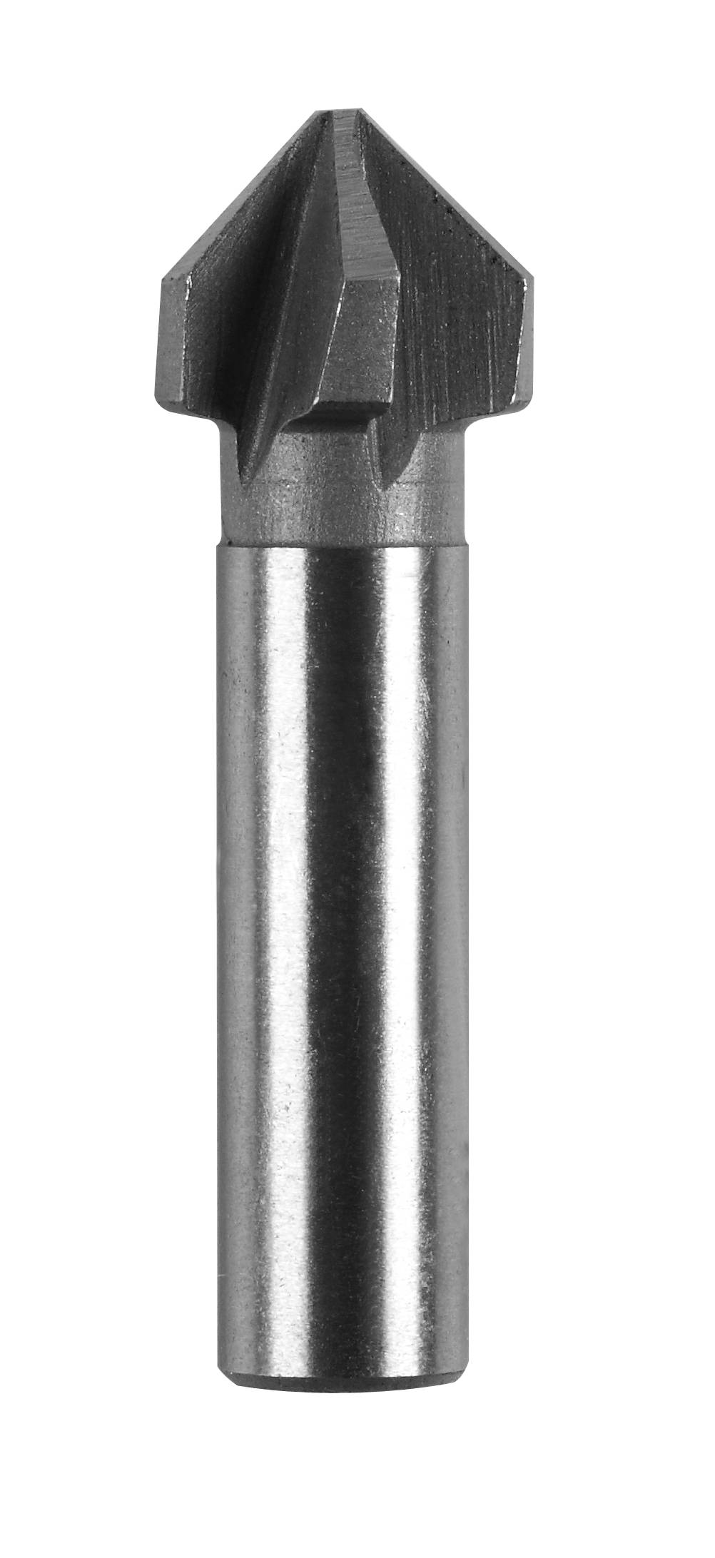 Ein spiralförmiger Kegelsenker aus glänzendem Metall, geeignet zum Senken und Entgraten von Löchern in verschiedenen Materialien.