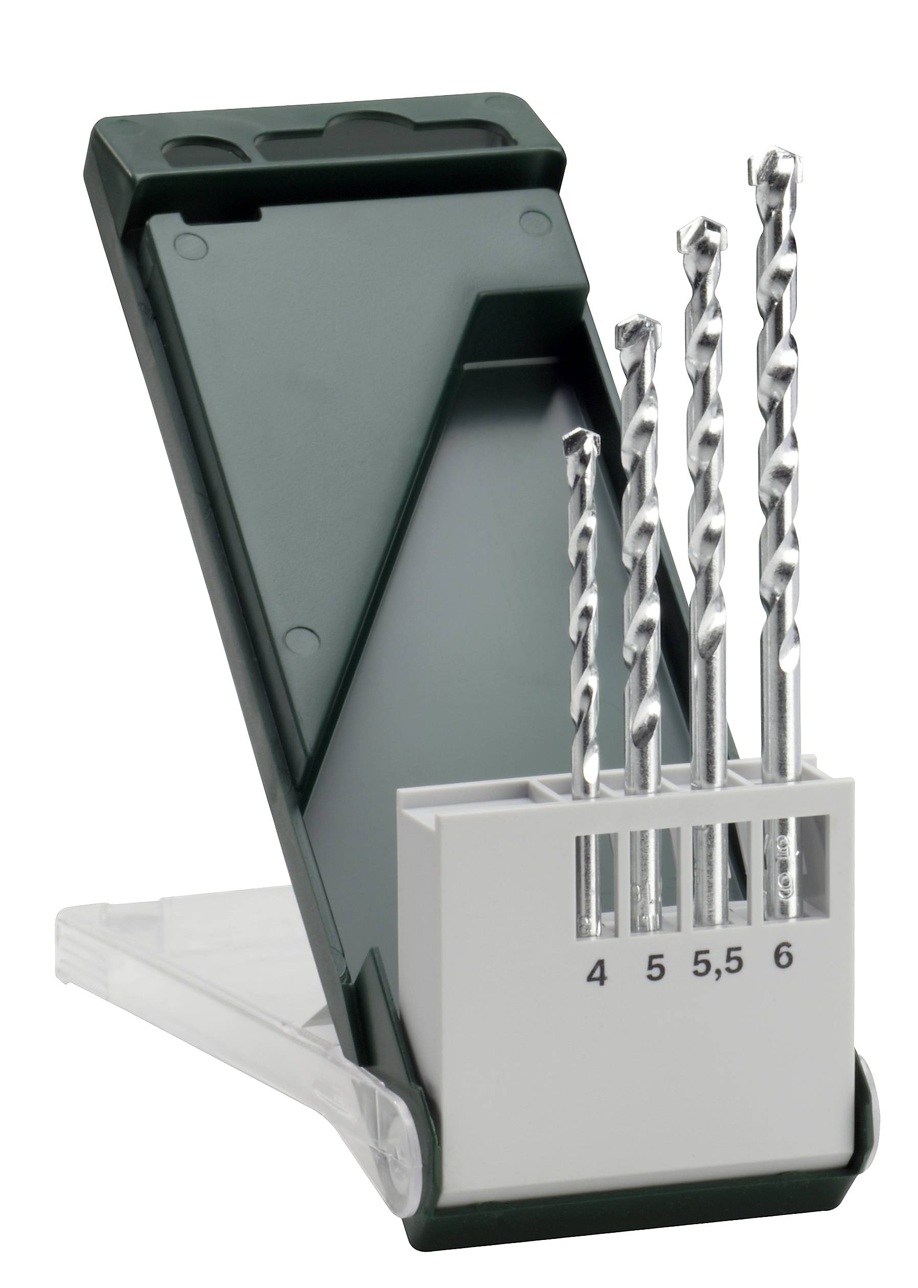 Bosch Accessories 2609255459 Stein-Spiralbohrer-Set 4teilig 4 mm, 5 mm, 5.5 mm, 6 mm Zylinderschaft