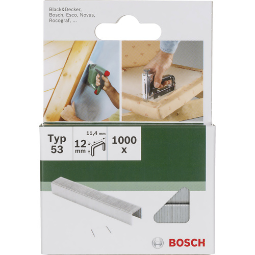 Bosch Accessories Klammer Typ 53 Typ 53, L= 10,0mm 1000 St. 2609255821 Abmessungen (L x B) 10mm x 11.4mm