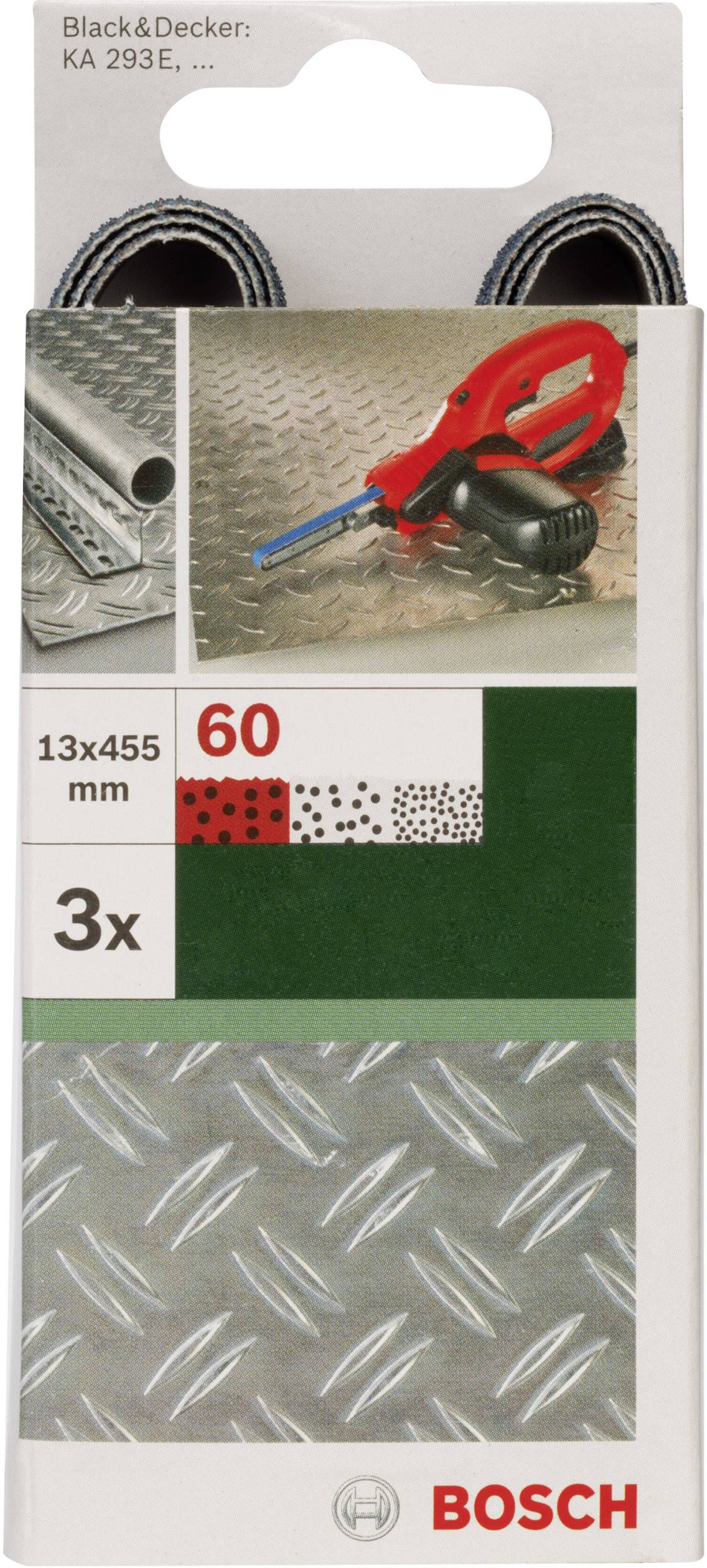 Bosch Accessories 2609256241 Schleifband Körnung 60 (L x B) 455 mm x 13 mm 3 St.