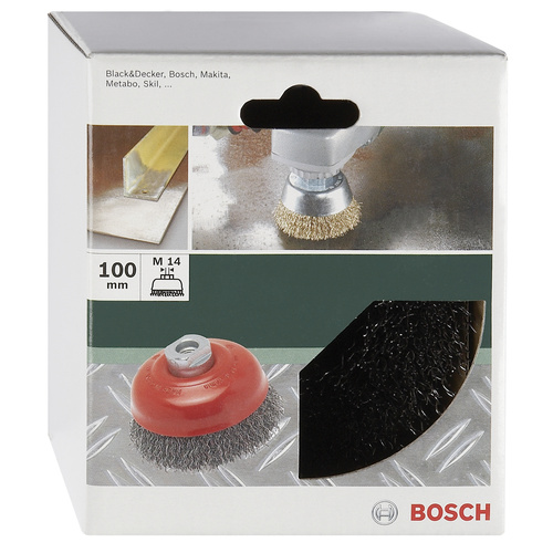 Bosch Accessories Topfbürste für Winkel- und Geradschleifer – Gewellter Draht, 100mm D= 100mm 2609256502 1St.