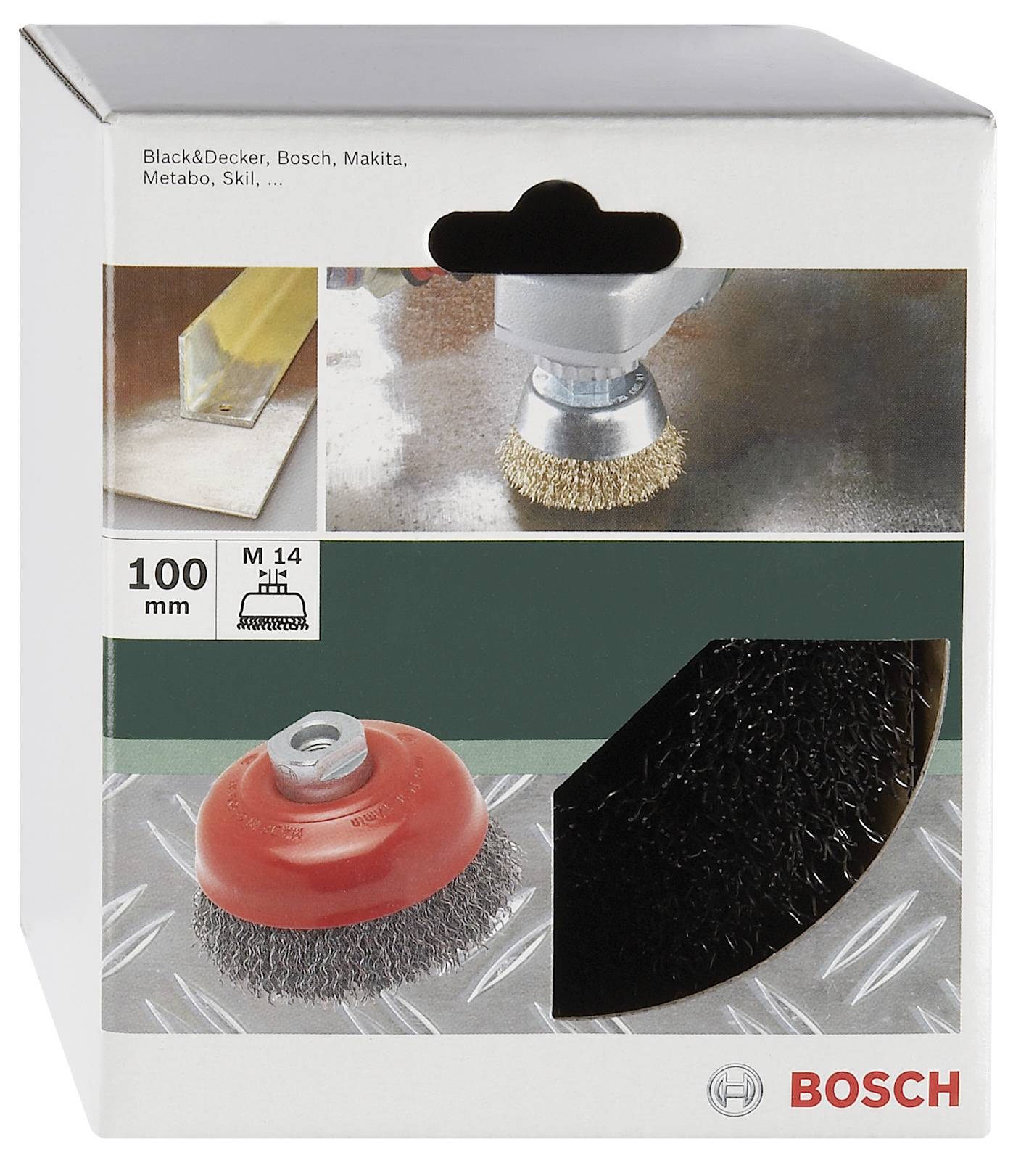 Bosch Accessories Topfbürste für Winkel- und Geradschleifer – Gewellter Draht, 100mm D= 100mm 2609256502 1St.