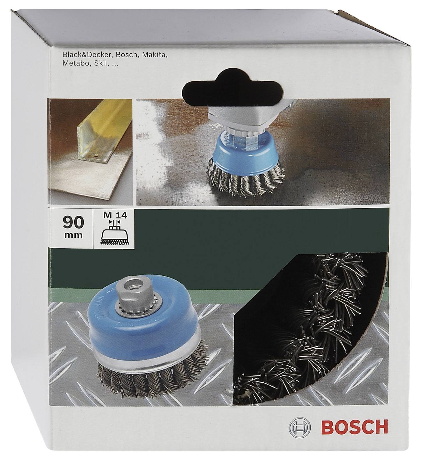 Bosch Accessories Topfbürste für Winkel- und Geradschleifer – Gewellter Draht, vermessingt, 100mm D= 100mm 2609256508 1St.