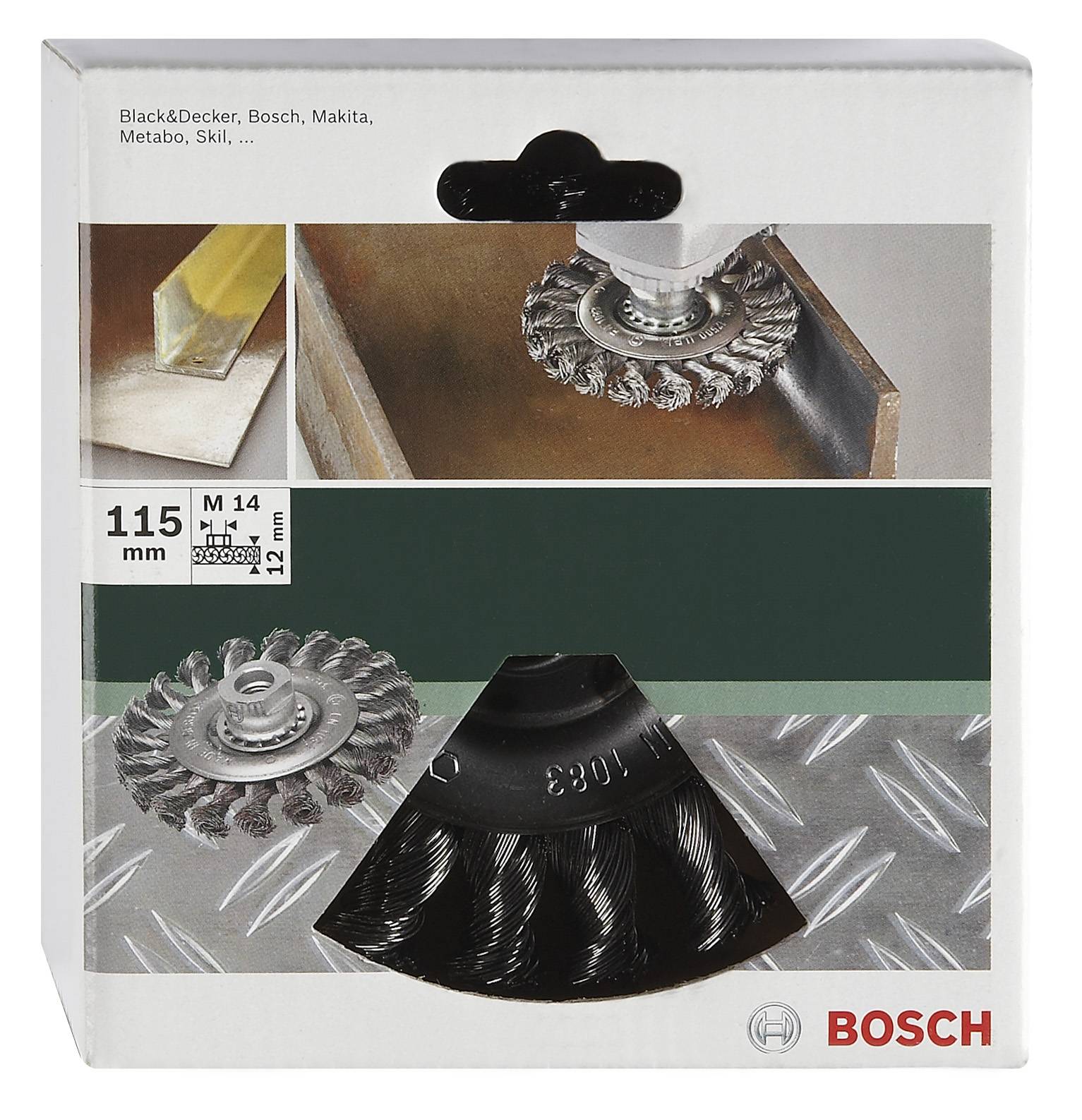 Bosch Accessories Scheibenbürste für Winkel- und Geradschleifer – Gezopfter Draht, 115mm D= 115mm 2609256512 1St.