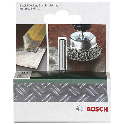 Bosch Accessories Topfbürsten für Bohrmaschinen – Gewellter Draht, 70mm Durchmesser = 70mm Schaft-Ø 6mm 2609256517 1St.
