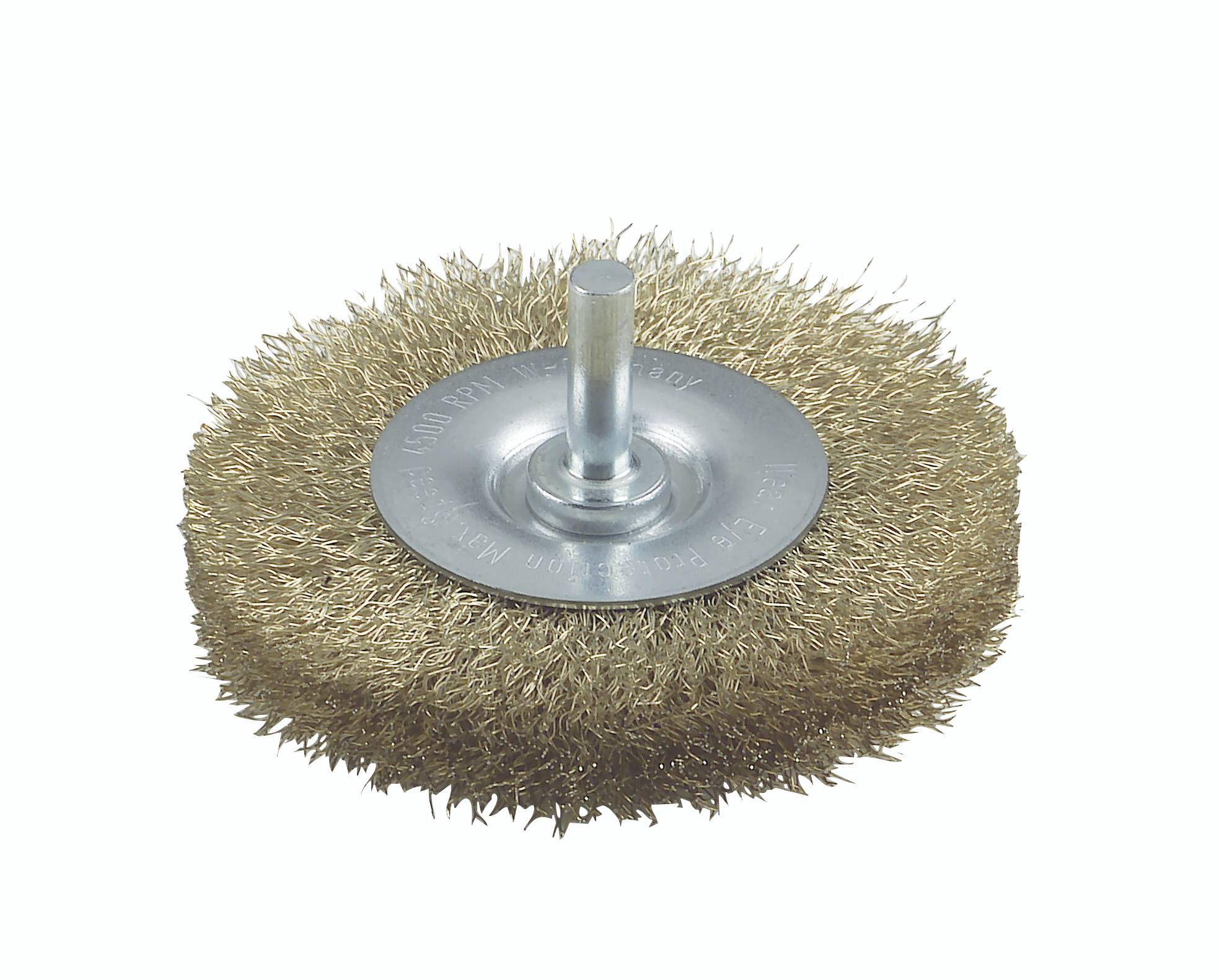 Bosch Accessories Scheibenbürsten für Bohrmaschinen – Gewellter Draht, vermessingt, 75mm D= 75 mm, Breite= 8mm Schaft-Ø 6mm