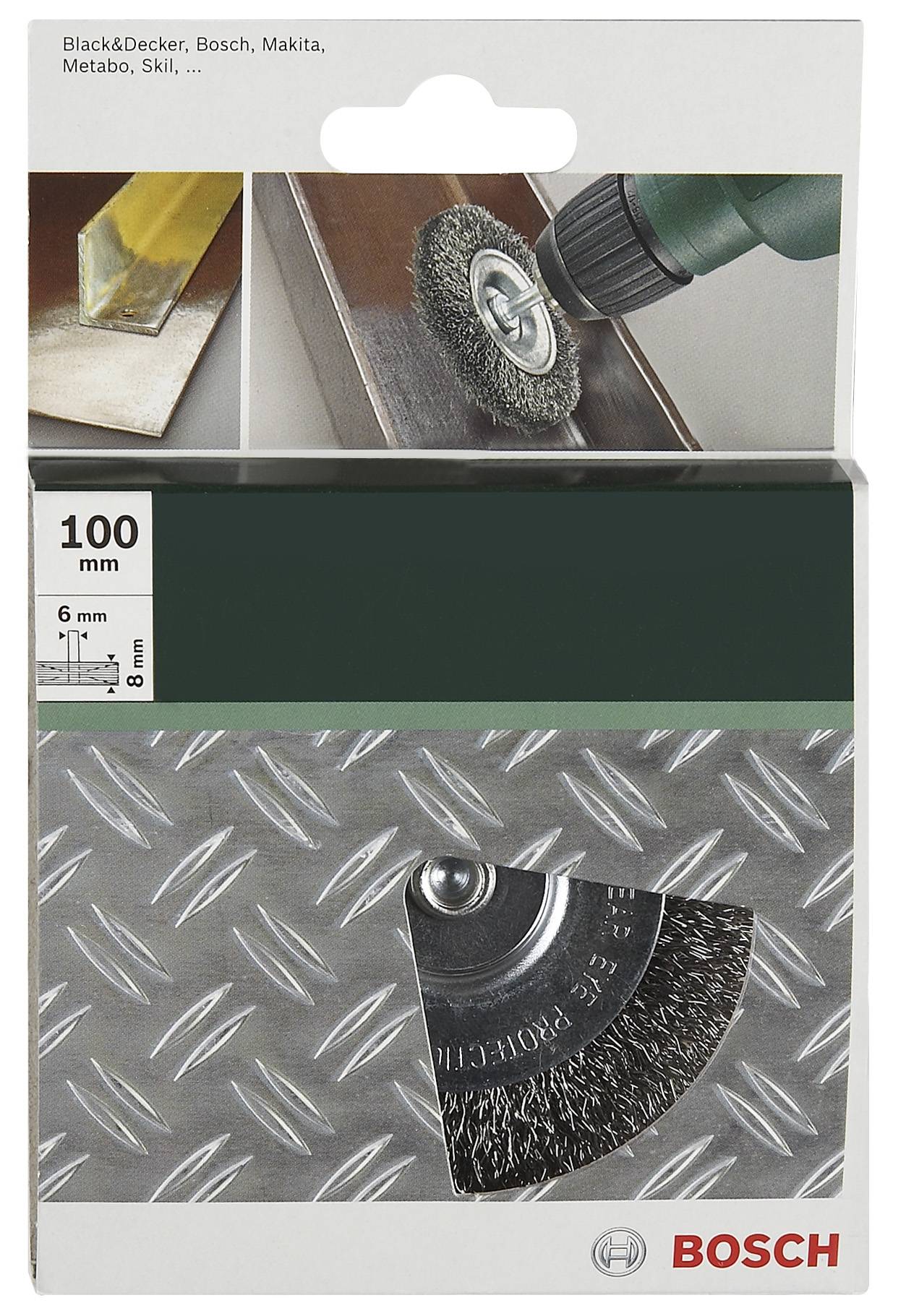 Bosch Accessories Scheibenbürsten für Bohrmaschinen – Gewellter Draht, 100 mm Durchmesser = 100 m