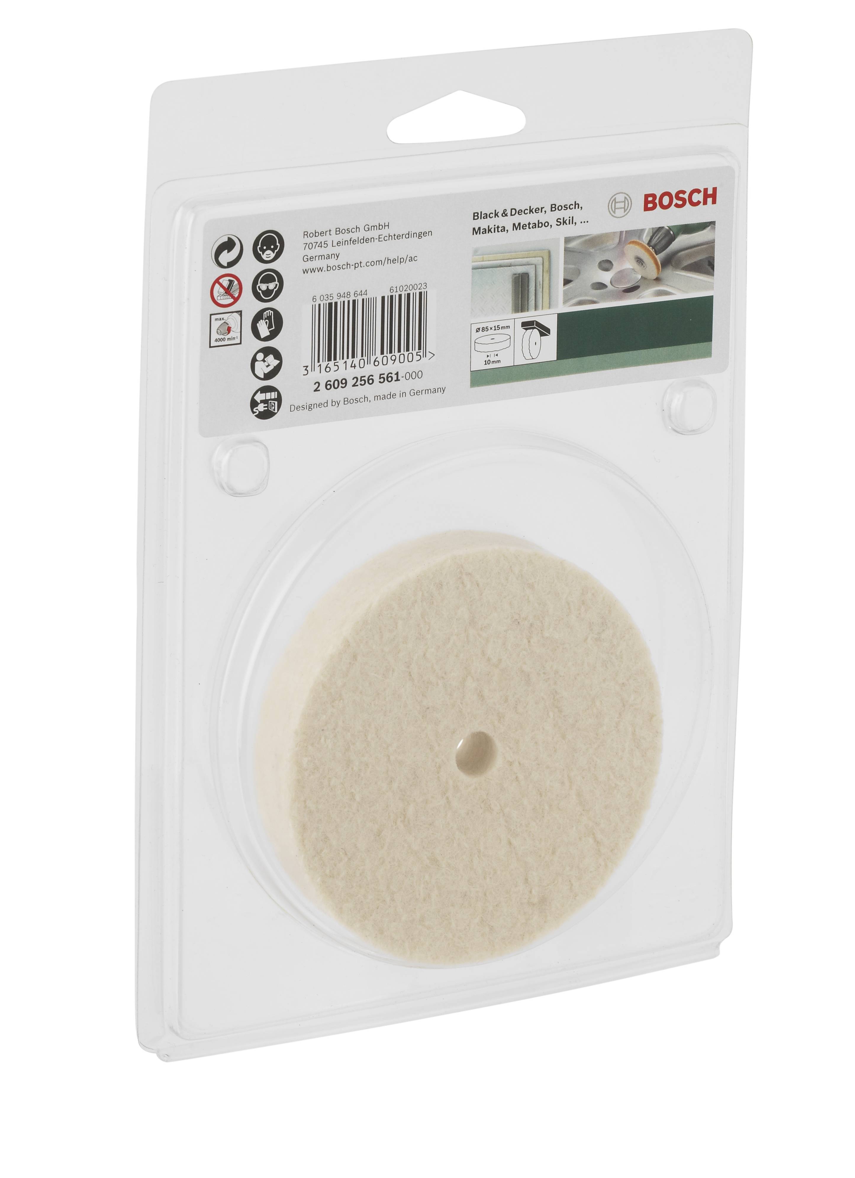 Bosch Accessories 2609256561 Polierfilzscheibe 85 x 15 x 10mm 1St.