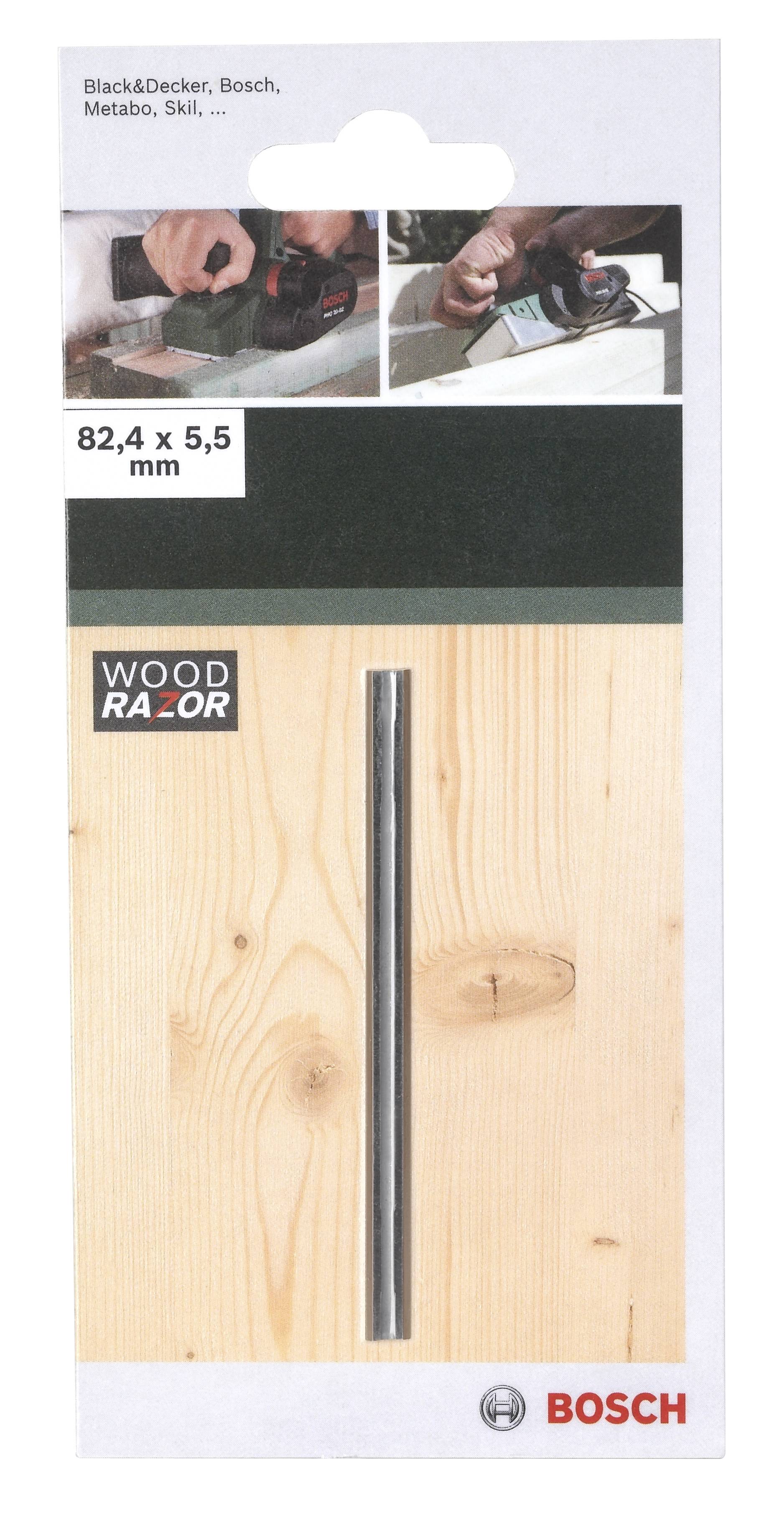 Bosch Accessories Hobelmesser Produktabmessung, Länge: 82.4mm Produktabmessung, Breite: 5.5mm 2609256649 1St.