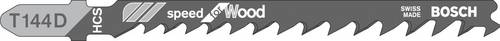 Bosch Accessories 2609256718 Stichsägeblatt HCS, T 144 D Speed for Wood 2 St.