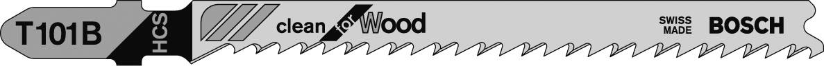Bosch Accessories 2609256721 Stichsägeblatt HCS, T 101 B Clean for Wood 2 St.