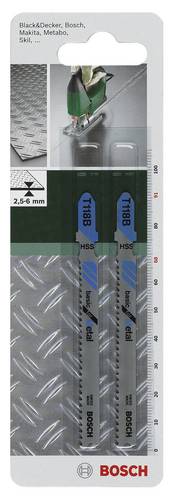Bosch Accessories 2609256730 Stichsägeblatt HSS, T 118 B Basic for Metal 2 St.