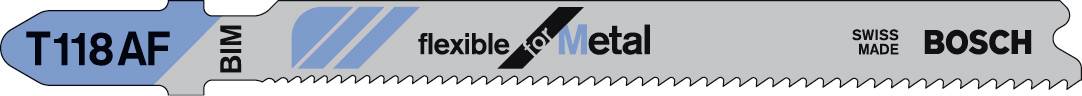 Bosch Accessories 2609256733 Stichsägeblatt Bimetall, T 118 AF Flexible for Metal 2St.