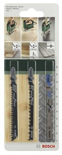 Bosch Accessories 2609256741 3tlg. Stichsägeblatt-Set T-Schaft T 111 C  T 244 D  T 118 B 3 St.