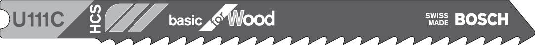 Bosch Accessories 2609256755 Stichsägeblatt HCS, U 111 C Basic for Wood 2St.