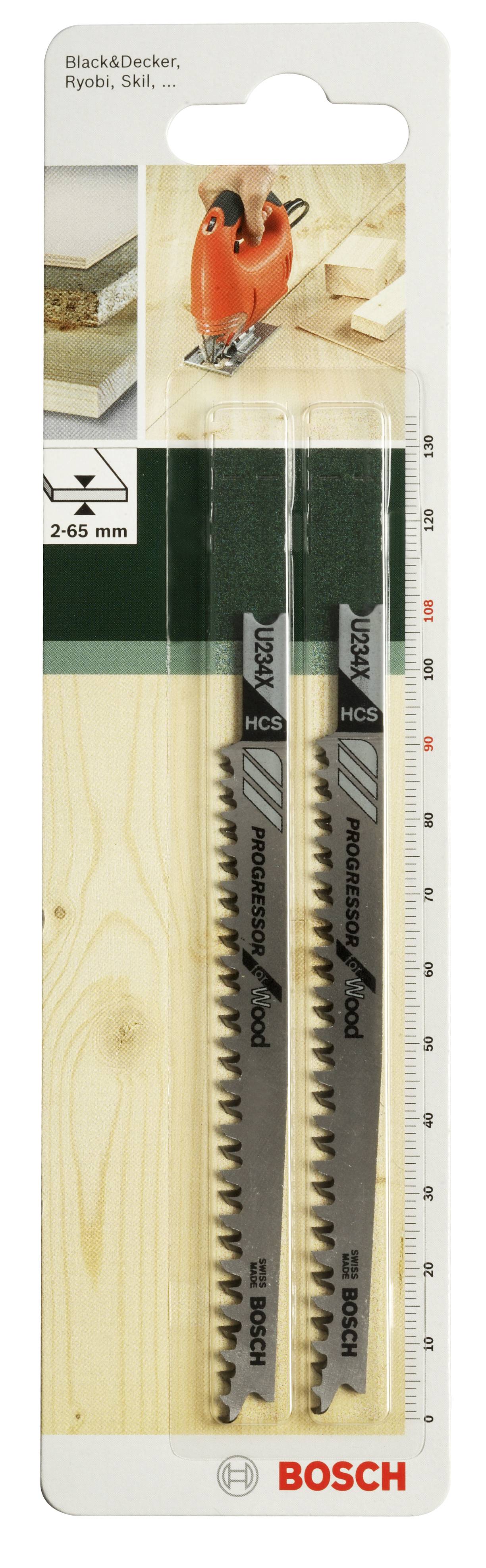 Bosch Accessories 2609256763 Stichsägeblatt HCS, U 234 X Progressor for Wood 2St.