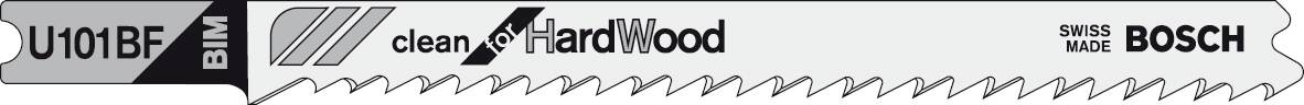 Bosch Accessories 2609256764 Stichsägeblatt BIM, U 101 BF Clean for Hard Wood 2St.