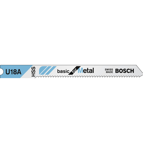 Bosch Accessories 2609256765 Stichsägeblatt HSS, U 18A Basic for Metal 2St.
