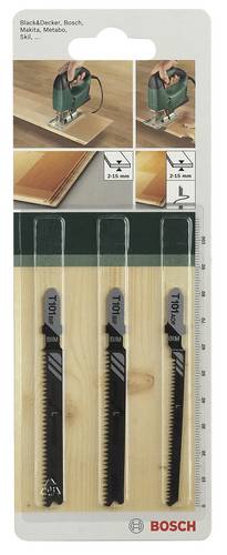 Bosch Accessories 2609256788 3tlg. Stichsägeblatt-Set T-Schaft T 101 BIF (2x)  T 101 AOF 3 St.