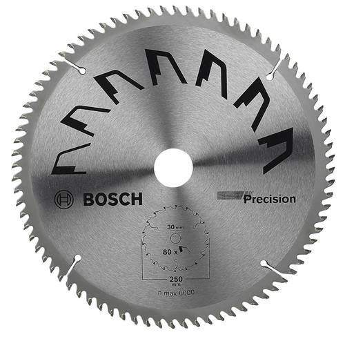 Bosch Accessories Precision 2609256882 Hartmetall Kreissägeblatt 250 x 30 mm Zähneanzahl: 80 1 St.