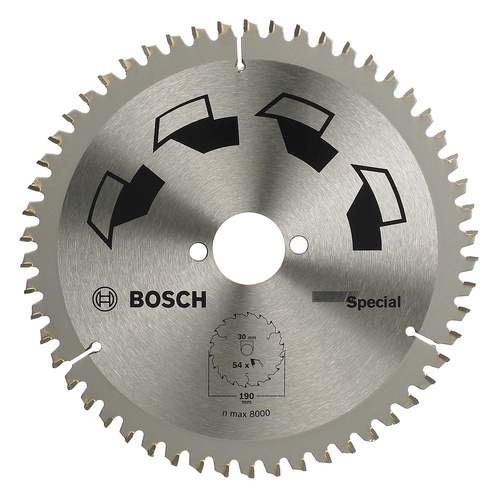 Bosch Accessories Special 2609256892 Hartmetall Kreissägeblatt 190 x 30mm Zähneanzahl: 54 1St.
