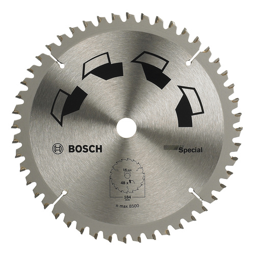 Bosch Accessories Special 2609256890 Hartmetall Kreissägeblatt 184 x 16mm Zähneanzahl: 48 1St.