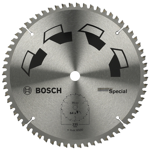Bosch Accessories Special 2609256899 Hartmetall Kreissägeblatt 235 x 16 mm Zähneanzahl: 64 1 St.