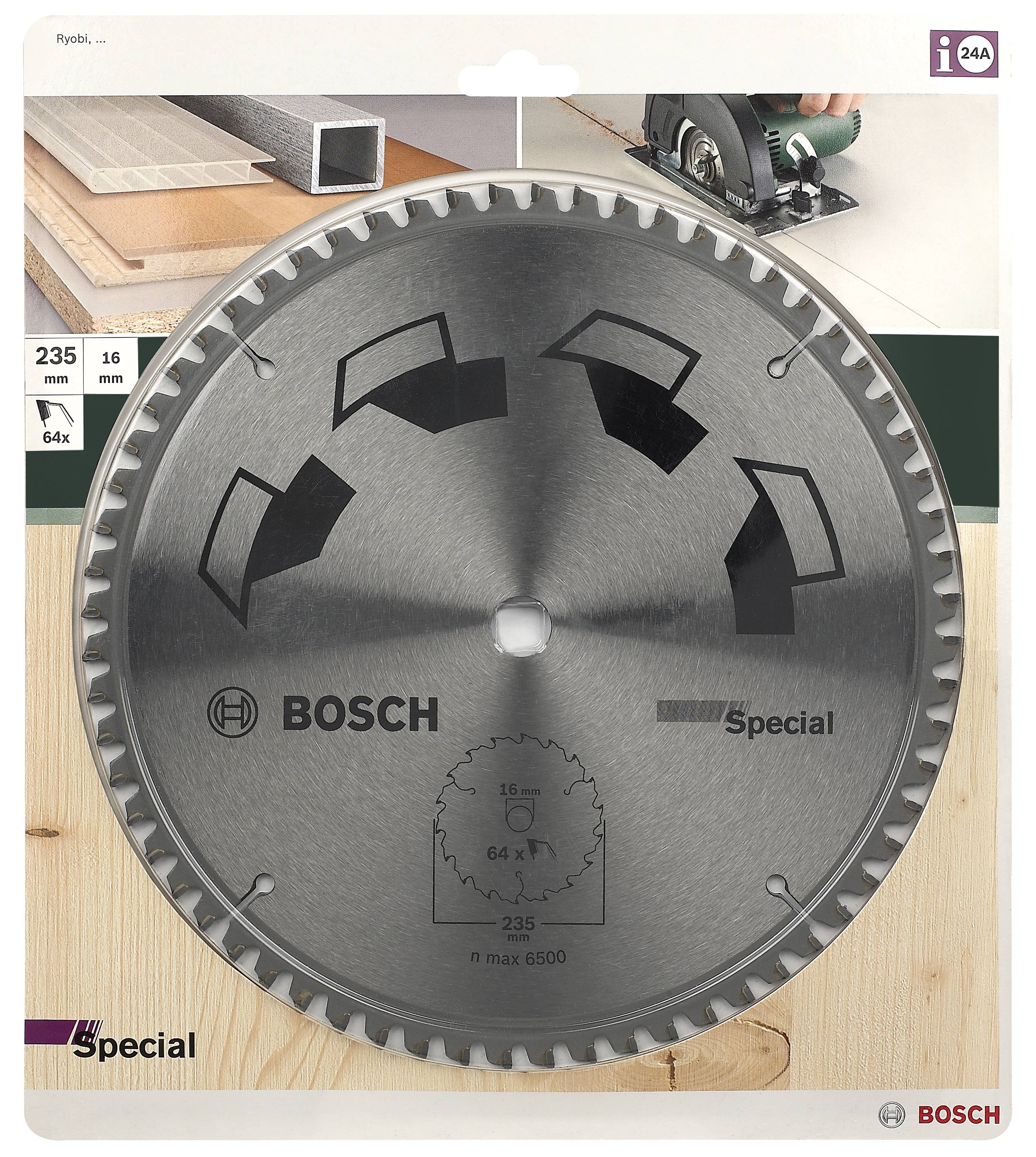 Bosch Accessories Special 2609256899 Hartmetall Kreissägeblatt 235 x 16 mm Zähneanzahl: 64 1 St.