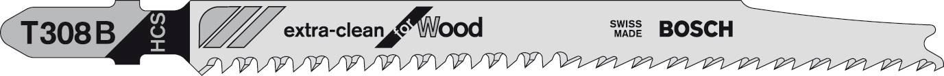Bosch Accessories 2609256A05 Stichsägeblatt HCS, T 308 B Extra-clean for Wood 2 St.