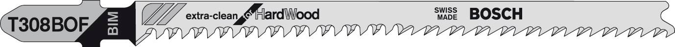Bosch Accessories 2609256A08 Stichsägeblatt BIM, T 308 BOF Extraclean for Hard Wood 2 St.