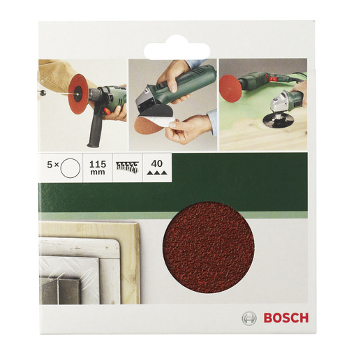 Bosch Accessories 2609256B47 Schleifpapier für Schleifteller ungelocht Körnung 60, 120, 180 (Ø) 12