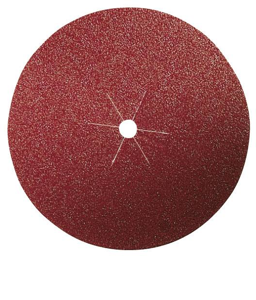 Rote Schleifscheibe mit zentralem Loch und feinkörniger Textur.